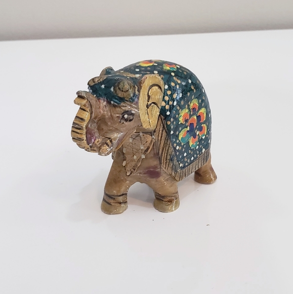 Stone Hand Painted Elephant